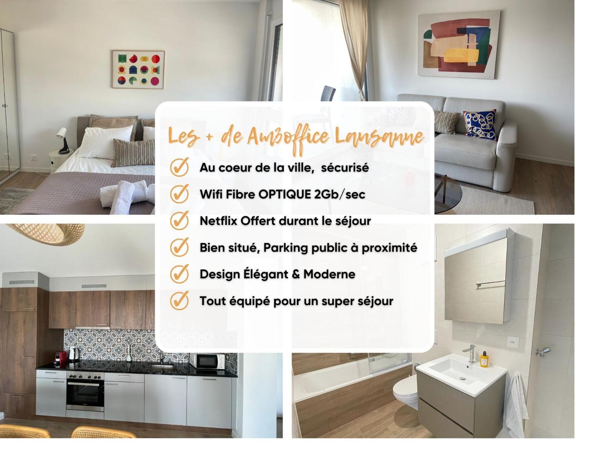 Am3office Lausanne New, Cozy, Central, Fast Wi-fi & Contactless Check-in *